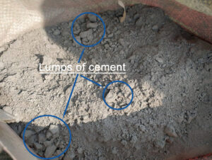 Lumps-of-cement | field tests of cement