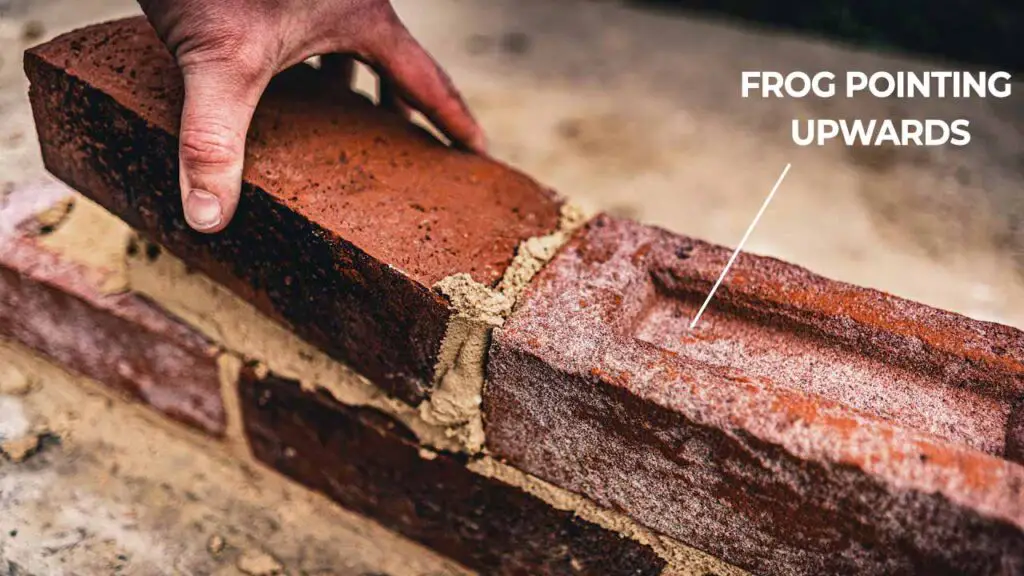 Frog-pointing-upwards-brick-test-brick masonry
