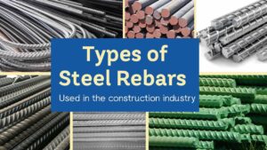 Types of steel rebars used in the construction industry