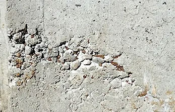 Medium sized honeycomb in concrete