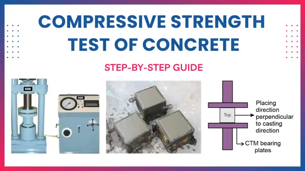 Compressive strength test of concrete | Cube test