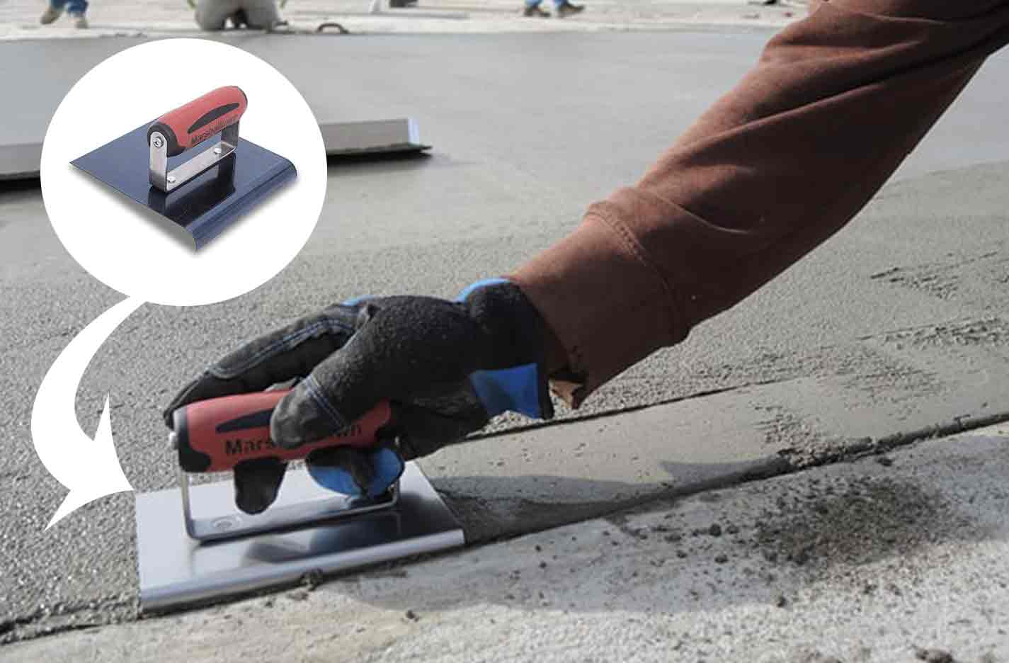 Concrete edger tool for concrete work