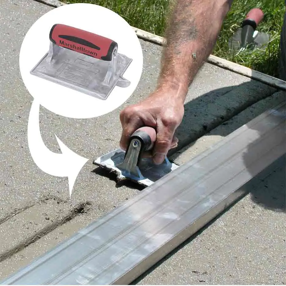 Concrete groove tool for concrete work