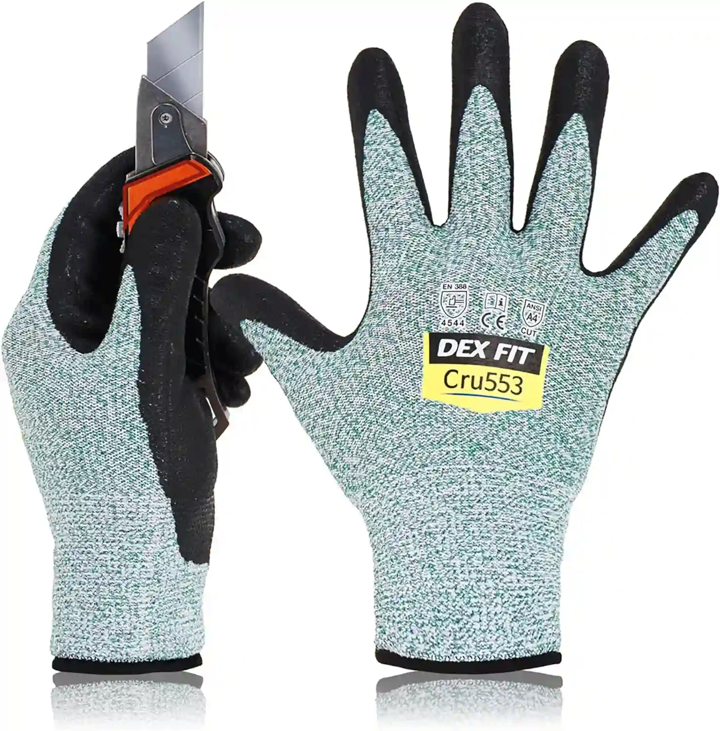 Hand gloves for construction